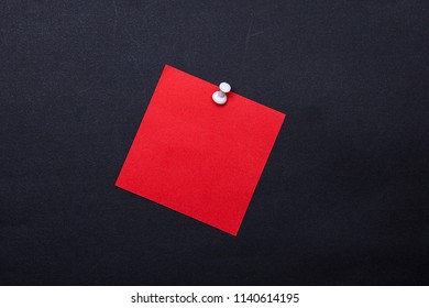 Blank, Colourful Notes Pinned Into Black Corkboard