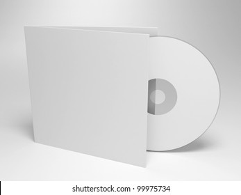 Blank compact disk isolated on white background