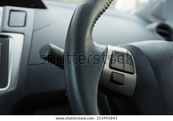 blank control button on car steering wheel used\
for placed icon design