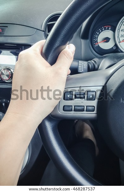 blank control button on car steering wheel used
for placed icon design