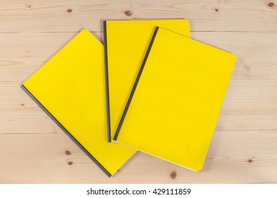 blank cover book on wood  - Shutterstock ID 429111859