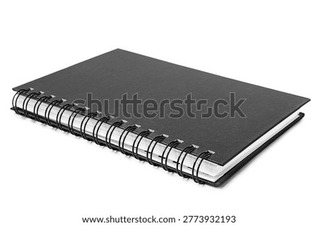 Blank cover coil binding notepad isolated on white background