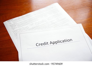 Blank Credit Application Form On A Desk