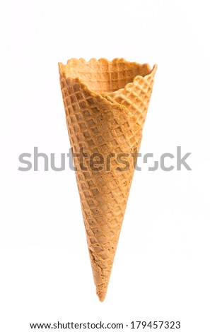 blank crispy ice cream cone