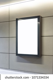 Blank Digital Display Advertisement Billboard In Train Station