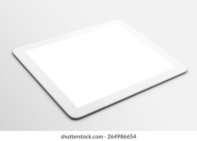 Blank Digital Tablet On A White Background