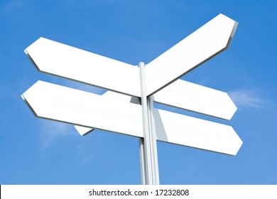 Blank directional arrow sign - Shutterstock ID 17232808