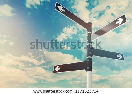 Blank directional road