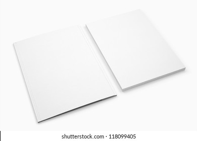 Blank Document And Folder Isolated On White / Stationery Branding Objects