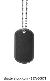 Blank Dog Tag Isolated On White