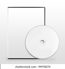 Blank dvd with cover isolated on white background