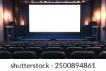 blank empty cinema theater space mockup