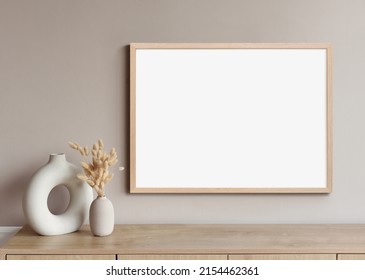 Blank empty picture frame mock-up. Artwork template in interior design - Powered by Shutterstock