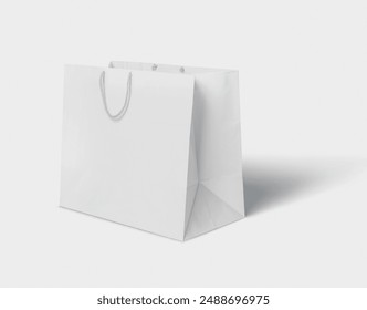 blank Empty Shopping Bag on the white background, mockup