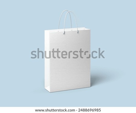 blank Empty Shopping Bag on the white background, mockup