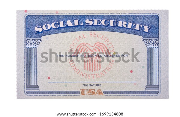 Stock photo of US social security card