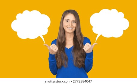 Blank empty white speech bubbles collection set