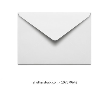 Blank envelope isolated on white background with clipping path - Shutterstock ID 107579642