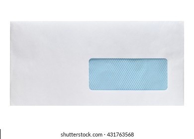 Blank Envelope With Window Isolated On White Background