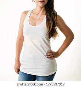 Blank Female Tank Top Template