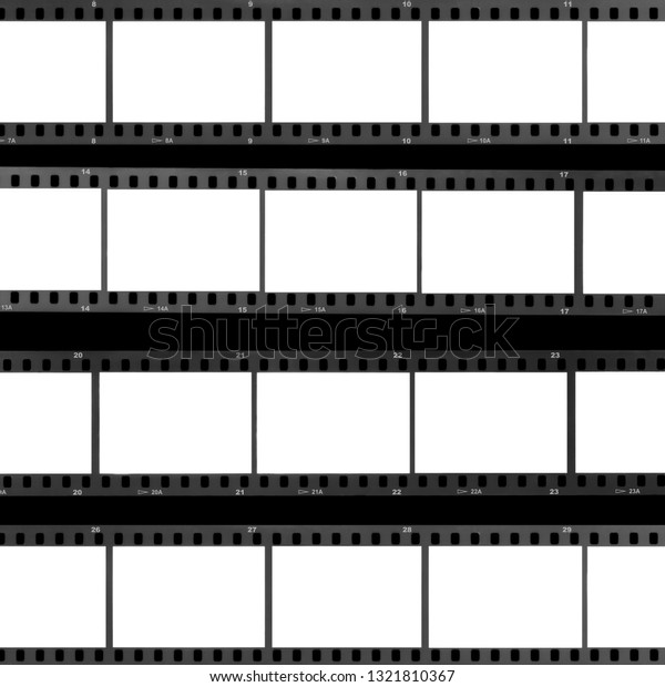Blank film frames contact sheet analog filmstrip
background. Design
element.