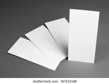 Blank Flyer Over Grey Background