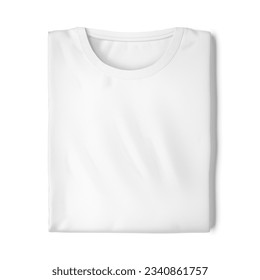 Blank Folded T-Shirt Mockup isolated on a White Background