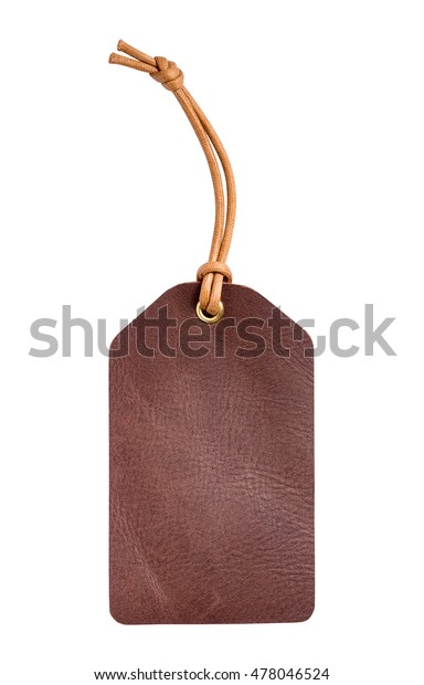 blank leather luggage tags