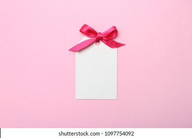 Blank Gift Tag Satin Ribbon On Stock Photo 1097754092 | Shutterstock