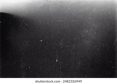 Blank grained film strip texture background with heavy grain, dust and fingerprint