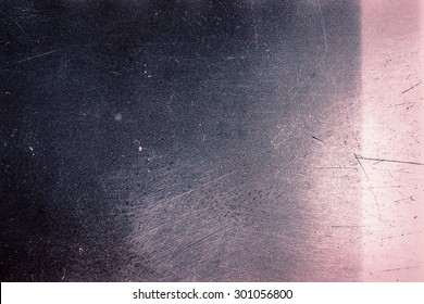 Blank Grained Film Strip Texture Background With Heavy Grain, Dust, Scratches And Light Leak