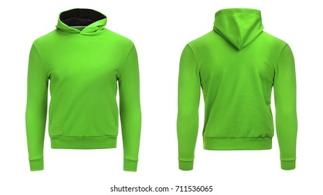 men lime green hoodie