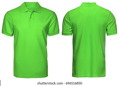green and white polo shirt