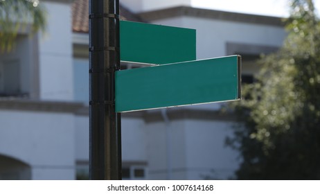 Blank Green Street Sign 3