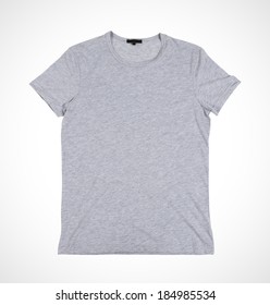 Blank Grey Tshirt Front Side