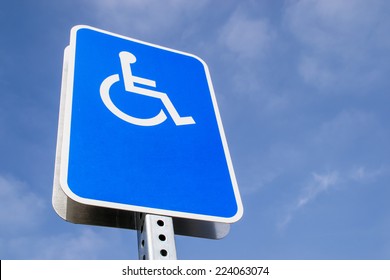 The Blank Handicap Parking Street Sign.