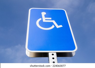 The Blank Handicap Parking Street Sign.