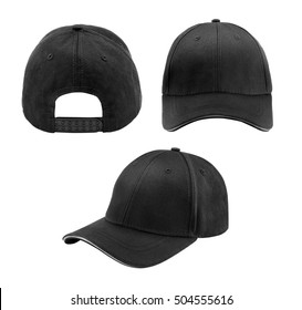 blank hat in black isolated on white background