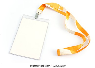 Blank ID card tag isolated on white