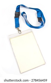 Blank ID Card Tag Isolated On White