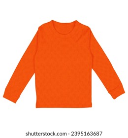 A blank Incredible Longsleeve Kids Shirt Mockup In Orange Tiger Color, to shows your designs as a graphic design professional.
					