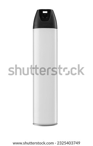 Blank insecticide aerosol bottle isolated on white background