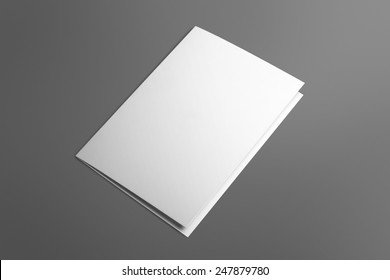 Blank invitation greetings card isolated on grey to replace your design