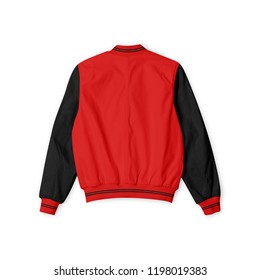 red and black baseball jacket