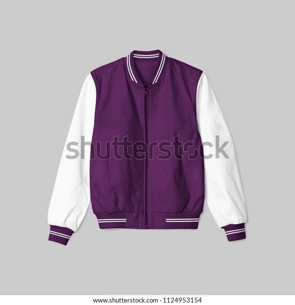 purple satin baseball jacket