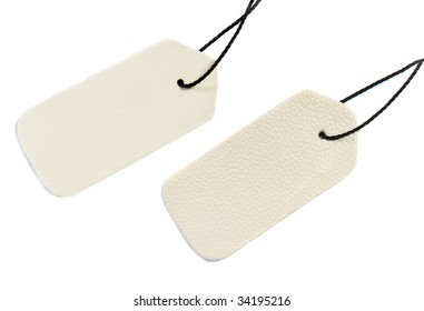 Blank Leather Tag Tied With String