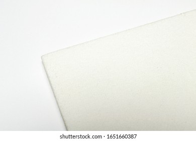 Blank Letterpress Business Card Corner Macro View With Selective Focus On White Background