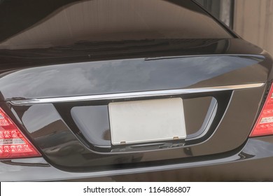 Blank License Plate Car