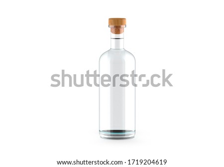 Blank Liquor bottle. Drink Product mockup.