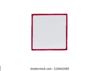 Blank Logo Square Patch On White Background